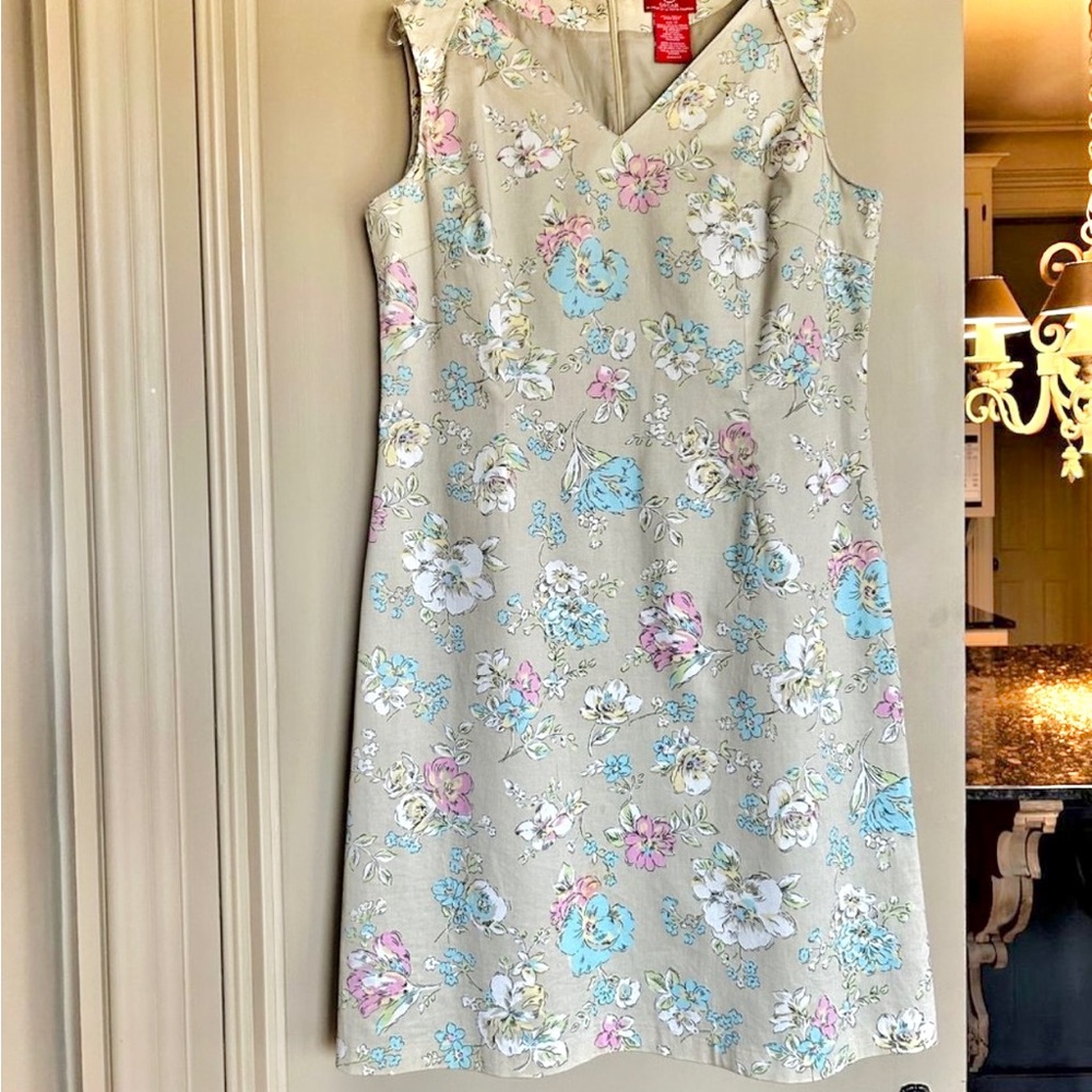 Oscar de la Renta Simple Floral Dress